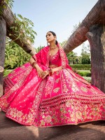 Rani Pink Banarasi Silk Lehenga Choli